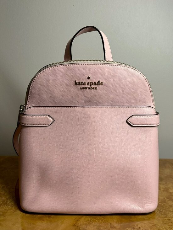 Kate Spade New York D410 Light Pink Saffiano Leather Backpack Purse main image 4